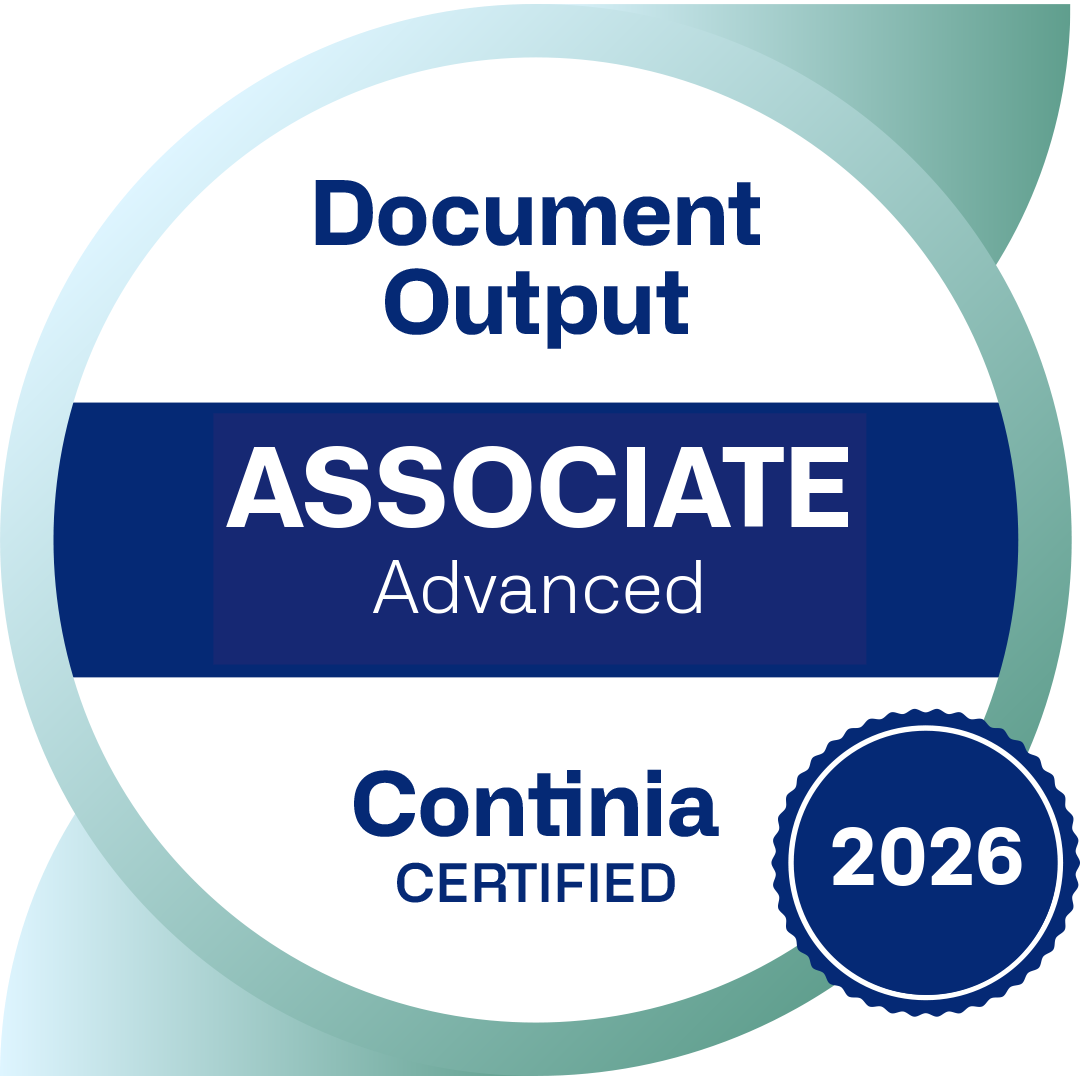 Continia Certified – Document Output – Associate Advanced – 2026